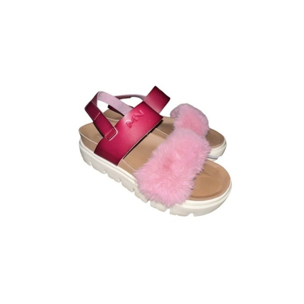 Mark Nason Malaga Bea Sandal 133265‎ Y2K Faux Fur Pink Size 6.5 US